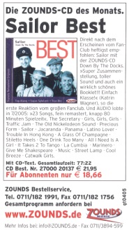 SAILOR CD "Best - Down By The Docks": CD des Monats